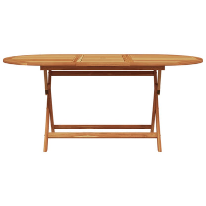 7 Piece Garden Dining Set Beige Fabric and Solid Wood