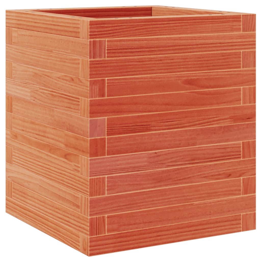 Garden Planter Wax Brown 40x40x46 cm Solid Wood Pine