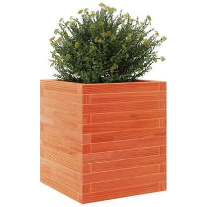 Garden Planter Wax Brown 40x40x46 cm Solid Wood Pine