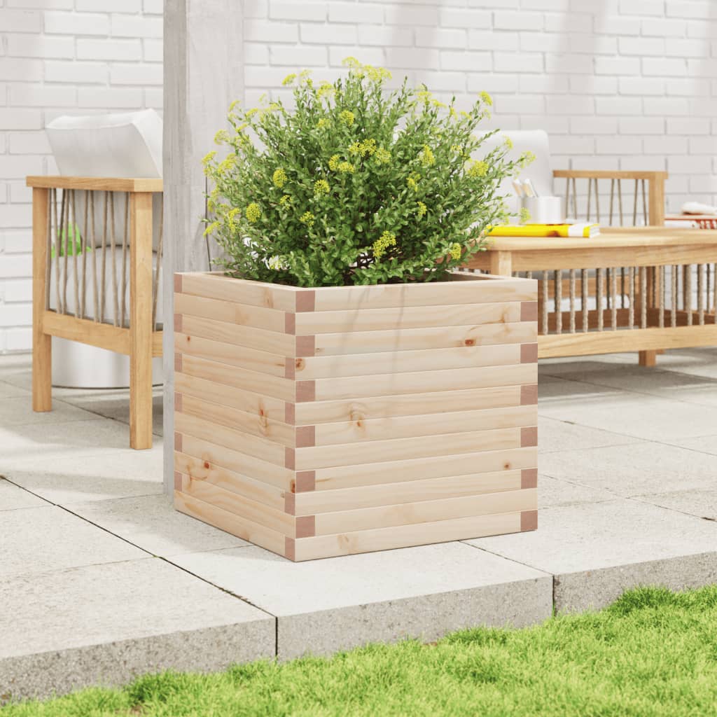 Garden Planter 50x50x46 cm Solid Wood Pine