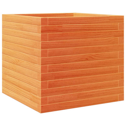 Garden Planter Wax Brown 50x50x46 cm Solid Wood Pine
