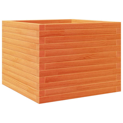 Garden Planter Wax Brown 60x60x46 cm Solid Wood Pine