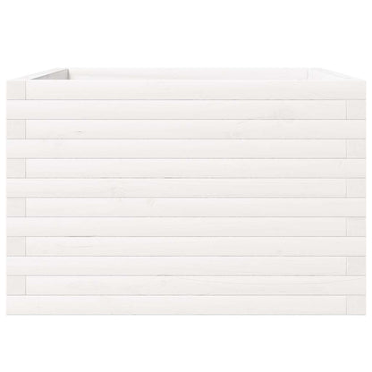 Garden Planter White 70x70x46 cm Solid Wood Pine