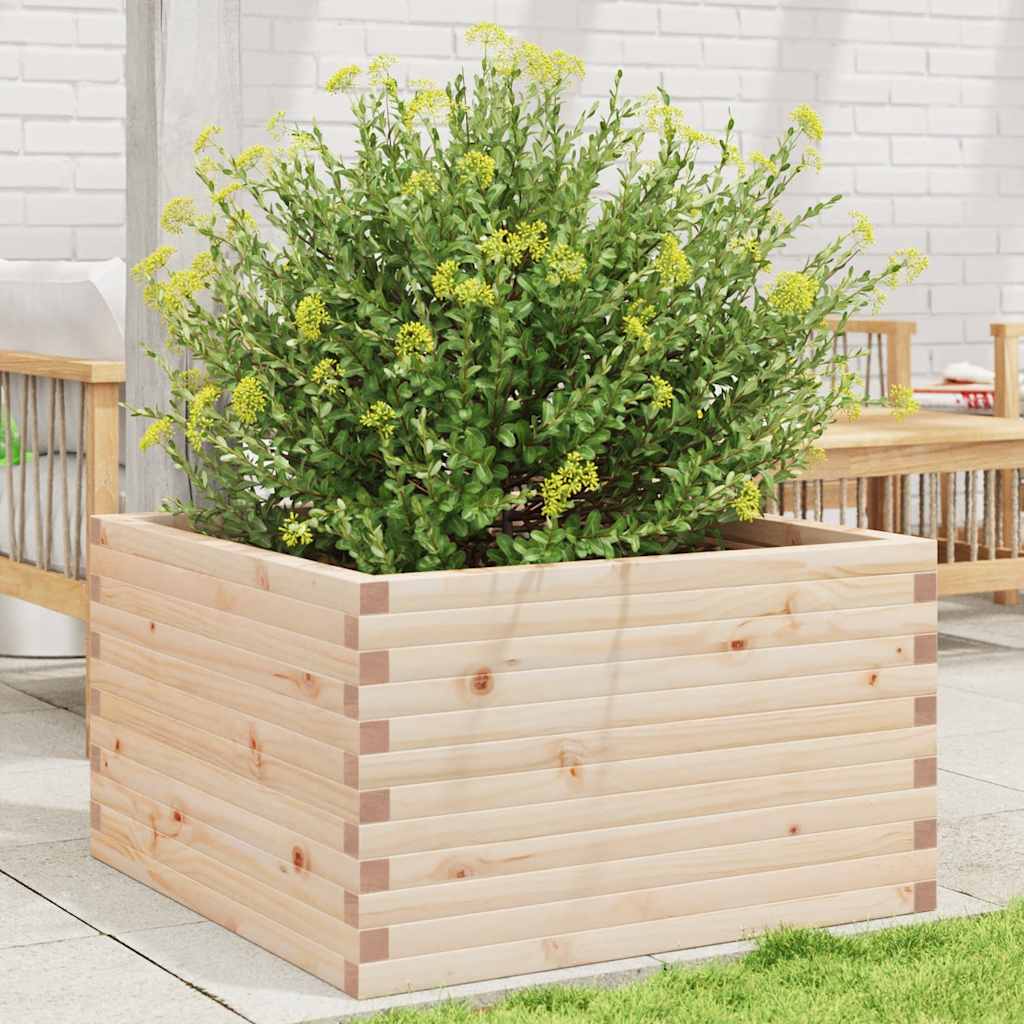 Garden Planter 80x80x46 cm Solid Wood Pine