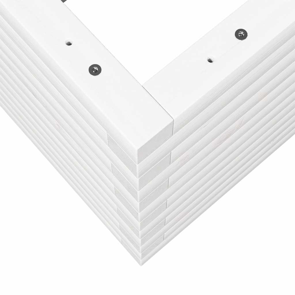 Garden Planter White 80x80x46 cm Solid Wood Pine