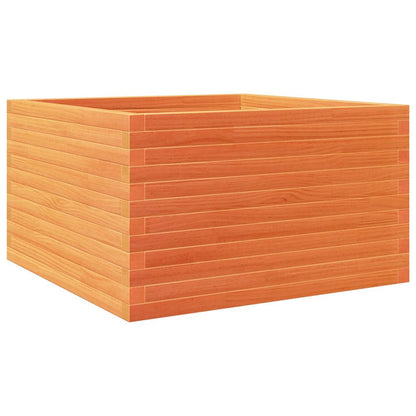 Garden Planter Wax Brown 80x80x46 cm Solid Wood Pine