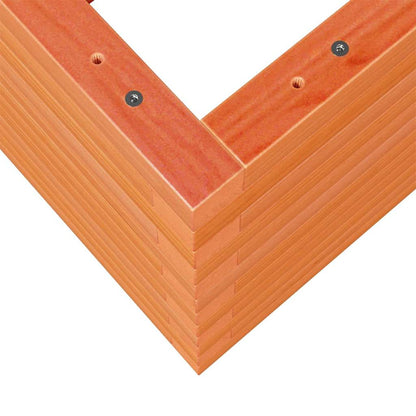 Garden Planter Wax Brown 80x80x46 cm Solid Wood Pine