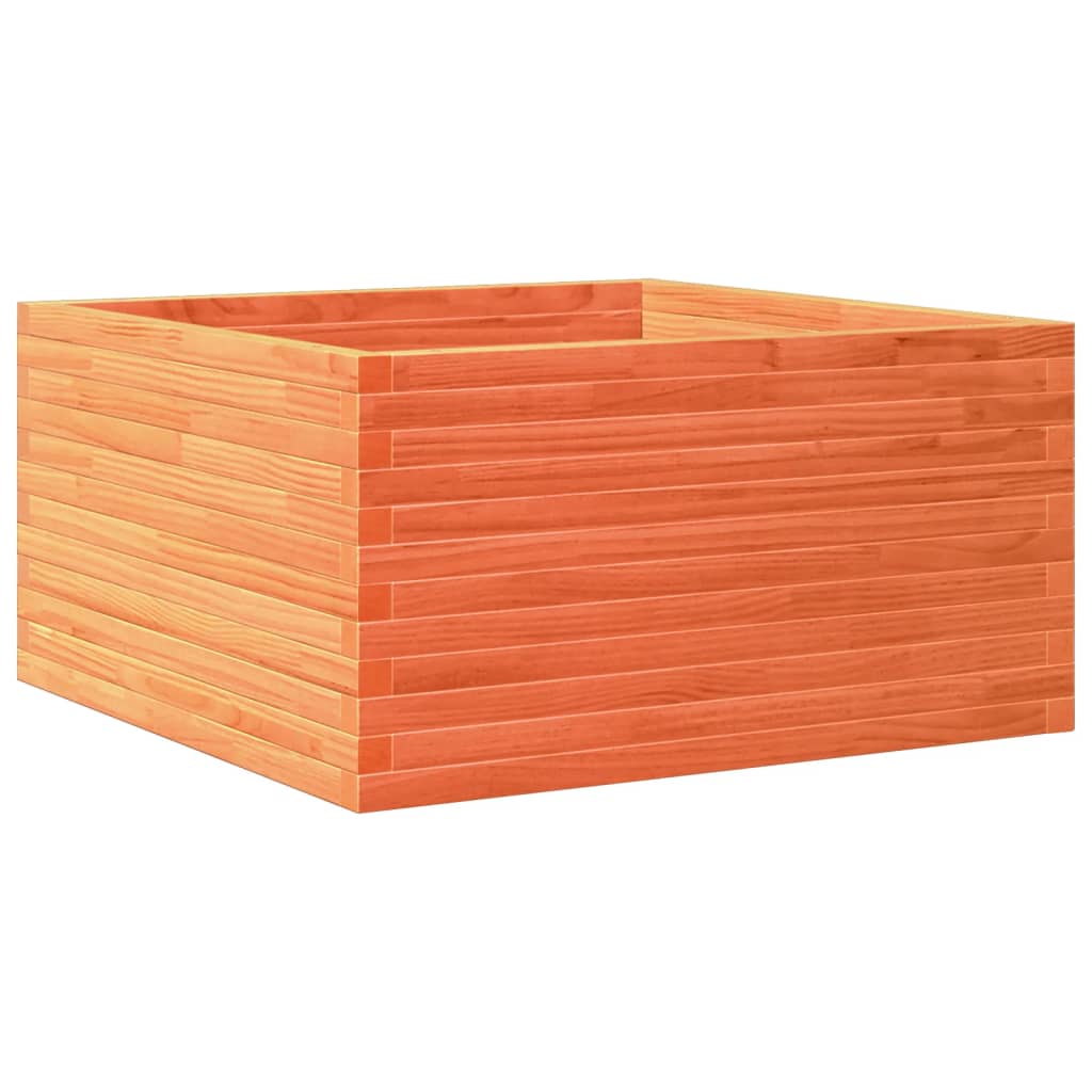 Garden Planter Wax Brown 90x90x46 cm Solid Wood Pine