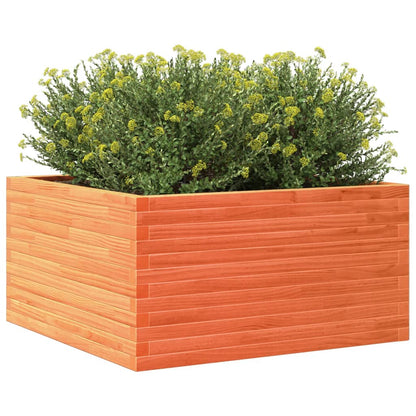 Garden Planter Wax Brown 90x90x46 cm Solid Wood Pine