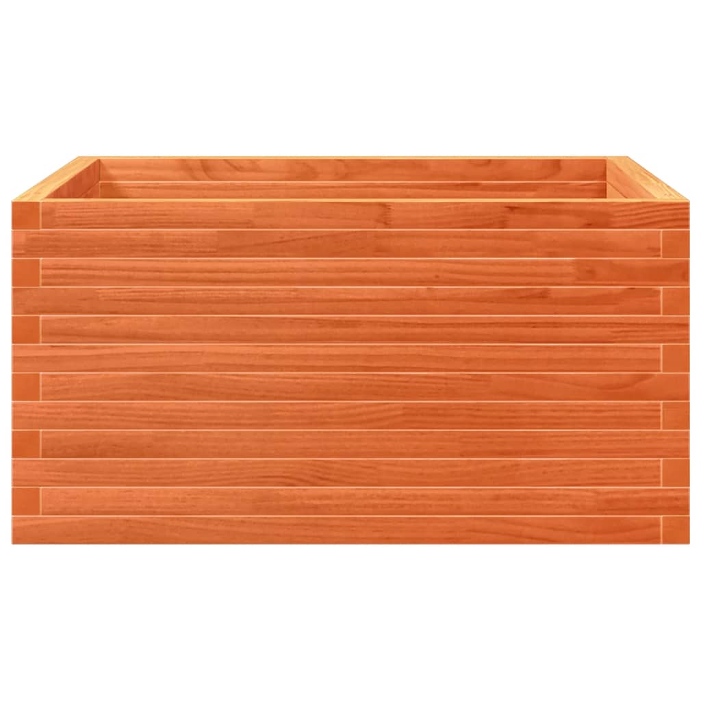 Garden Planter Wax Brown 90x90x46 cm Solid Wood Pine