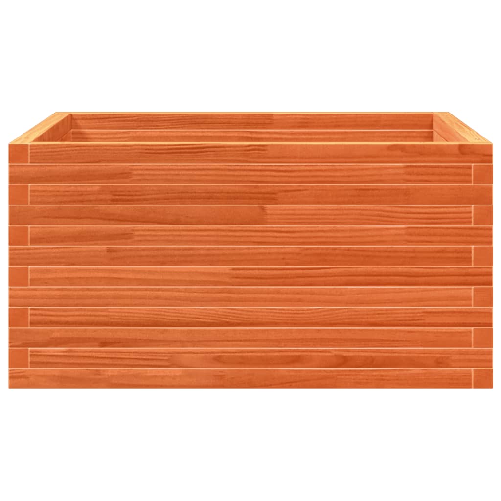 Garden Planter Wax Brown 90x90x46 cm Solid Wood Pine