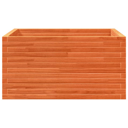 Garden Planter Wax Brown 90x90x46 cm Solid Wood Pine