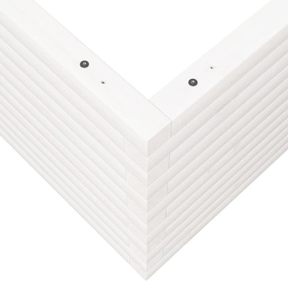 Garden Planter White 100x100x46 cm Solid Wood Pine