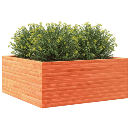 Garden Planter Wax Brown 110x110x46 cm Solid Wood Pine