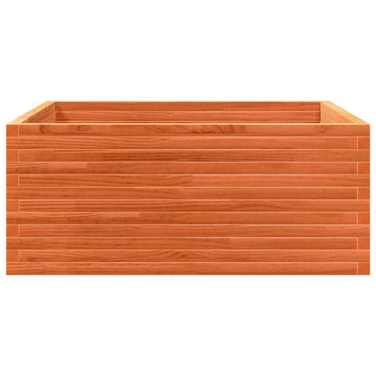 Garden Planter Wax Brown 110x110x46 cm Solid Wood Pine