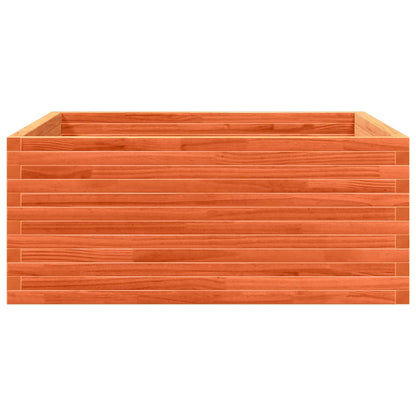 Garden Planter Wax Brown 110x110x46 cm Solid Wood Pine