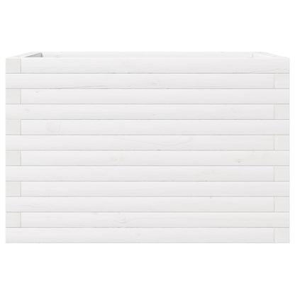 Garden Planter White 70x40x46 cm Solid Wood Pine