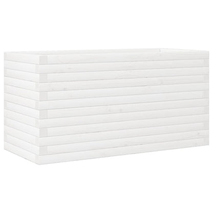 Garden Planter White 90x40x46 cm Solid Wood Pine