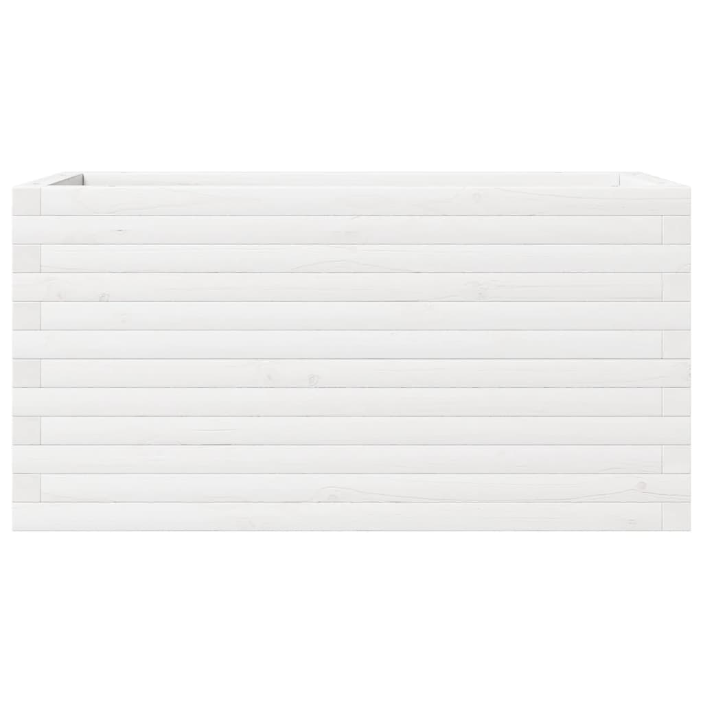 Garden Planter White 90x40x46 cm Solid Wood Pine