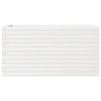Garden Planter White 90x40x46 cm Solid Wood Pine