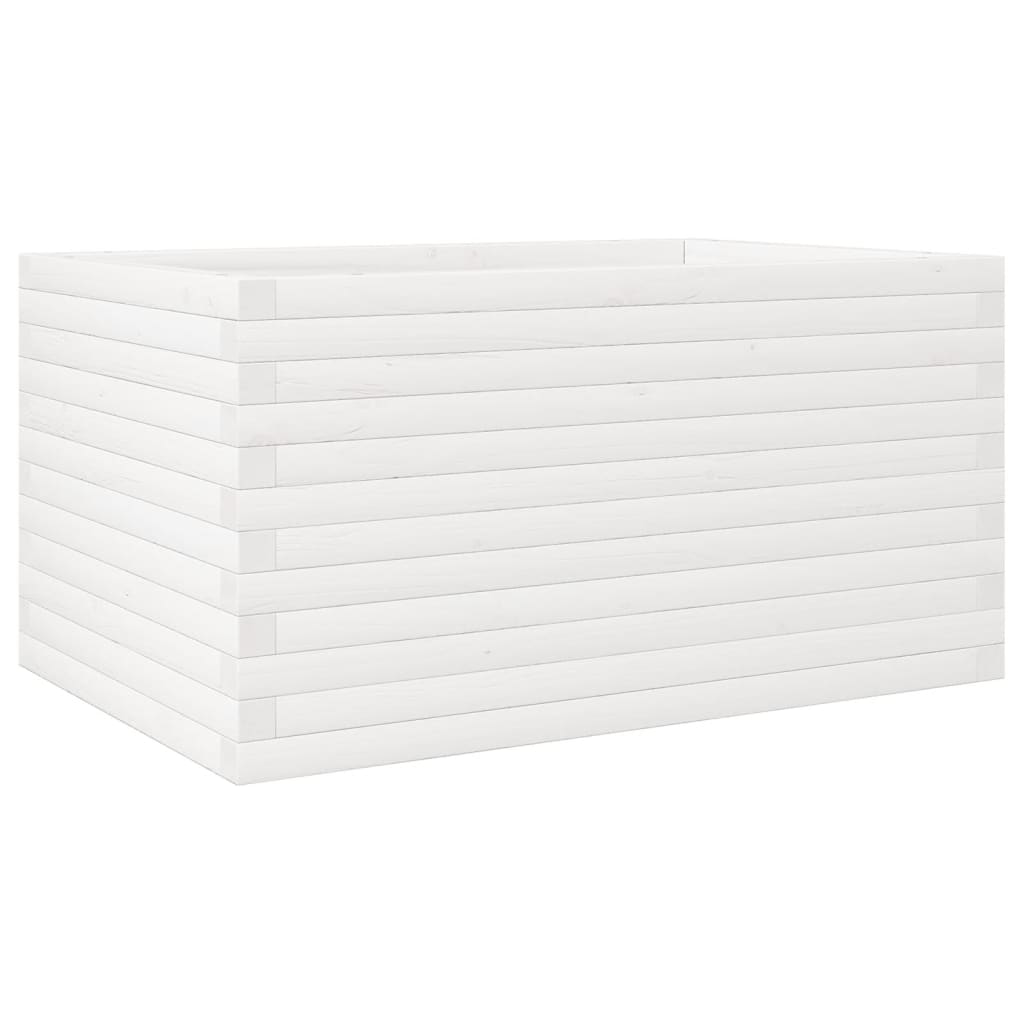 Garden Planter White 90x60x46 cm Solid Wood Pine