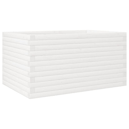 Garden Planter White 90x60x46 cm Solid Wood Pine