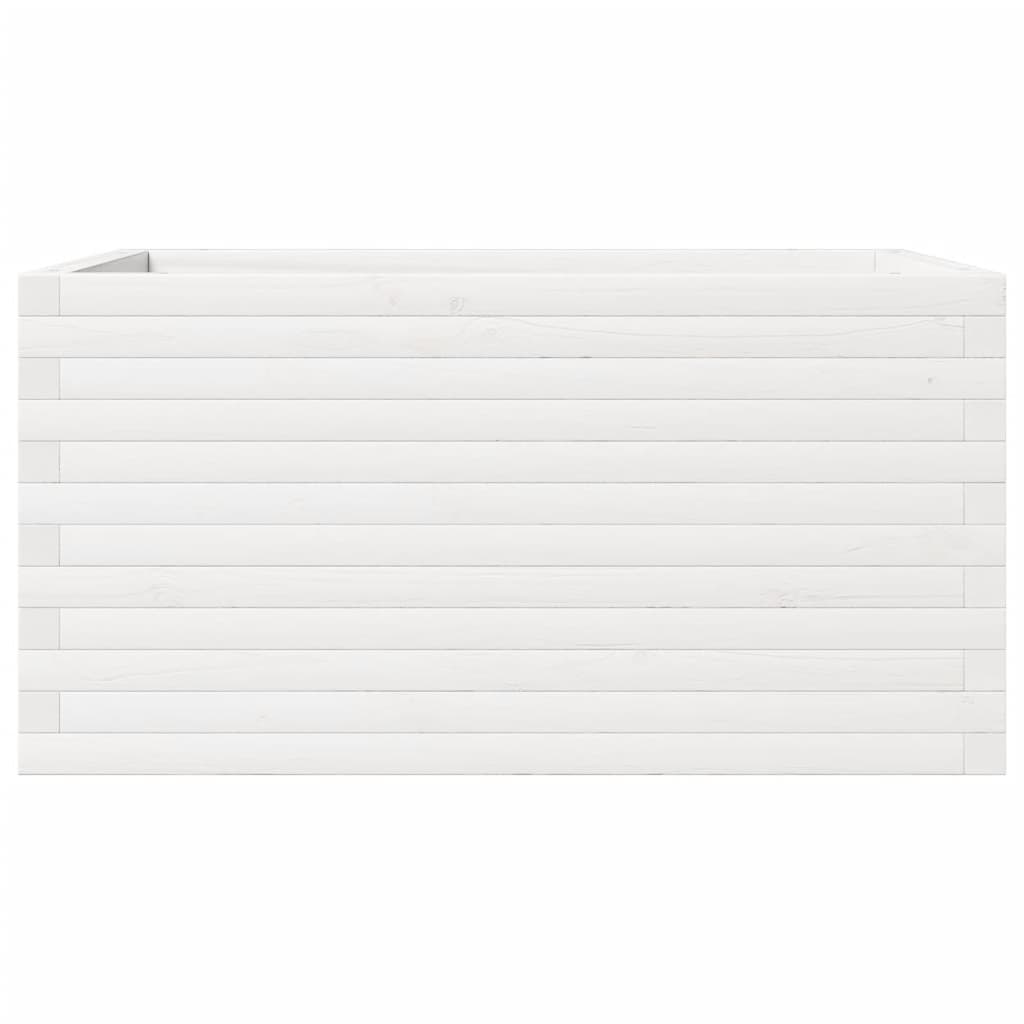 Garden Planter White 90x60x46 cm Solid Wood Pine