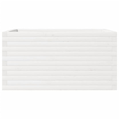 Garden Planter White 90x60x46 cm Solid Wood Pine