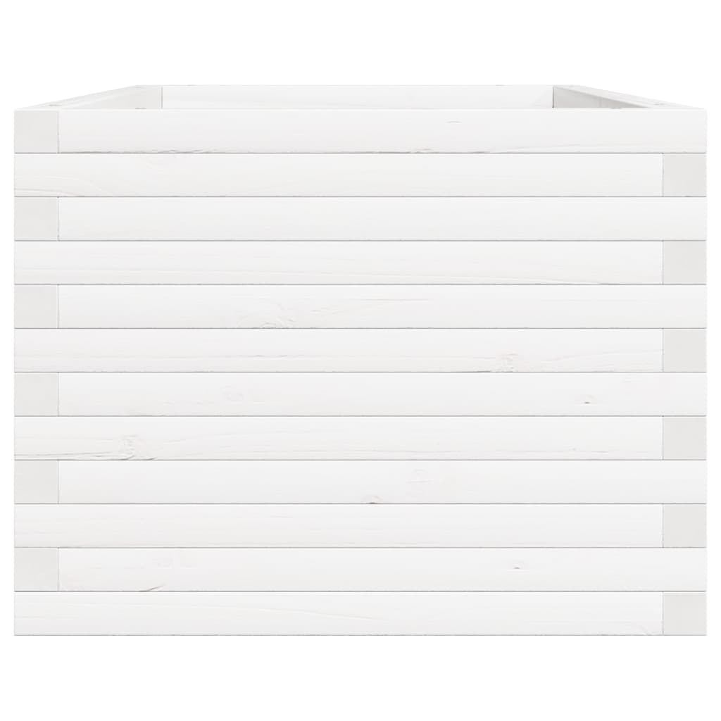 Garden Planter White 90x60x46 cm Solid Wood Pine