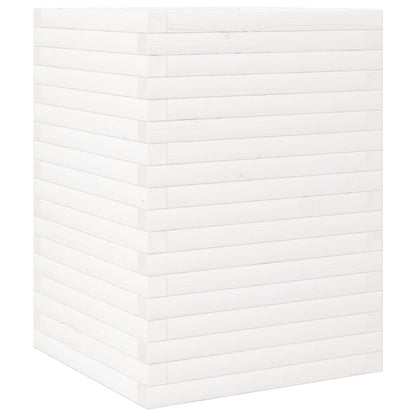 Garden Planter White 50x50x68.5 cm Solid Wood Pine