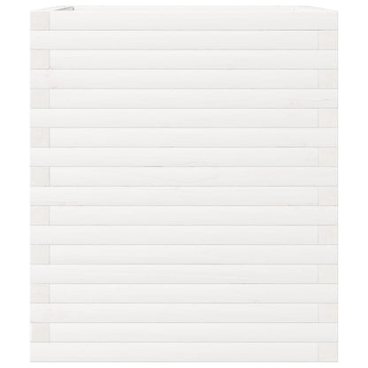 Garden Planter White 60x60x68.5 cm Solid Wood Pine