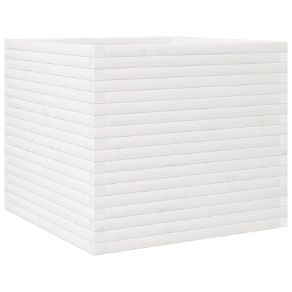 Garden Planter White 80x80x68.5 cm Solid Wood Pine