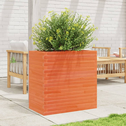 Garden Planter Wax Brown 70x40x68.5 cm Solid Wood Pine