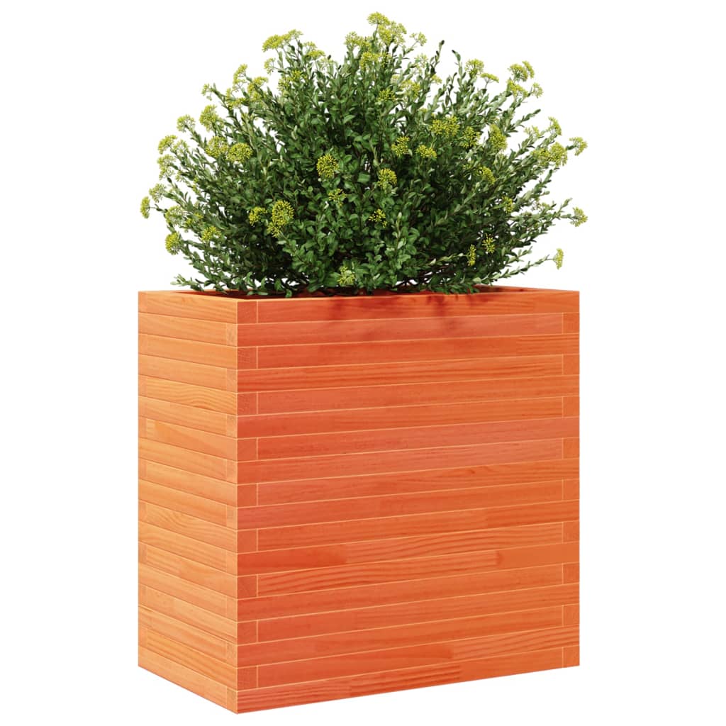 Garden Planter Wax Brown 70x40x68.5 cm Solid Wood Pine