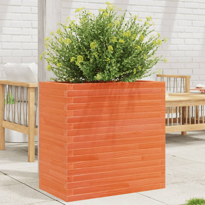 Garden Planter Wax Brown 70x40x68.5 cm Solid Wood Pine