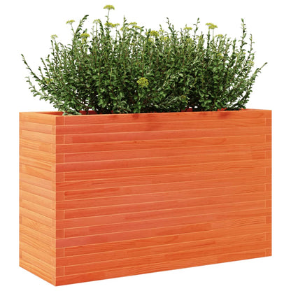 Garden Planter Wax Brown 110x40x68.5 cm Solid Wood Pine