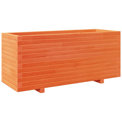 Garden Planter Wax Brown 110x40x49.5 cm Solid Wood Pine
