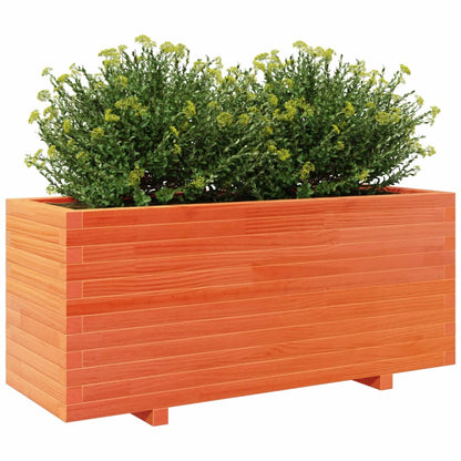 Garden Planter Wax Brown 110x40x49.5 cm Solid Wood Pine