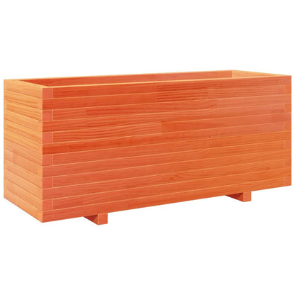 Garden Planter Wax Brown 110x40x49.5 cm Solid Wood Pine