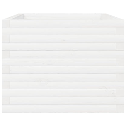 Garden Planter White 110x60x49.5 cm Solid Wood Pine