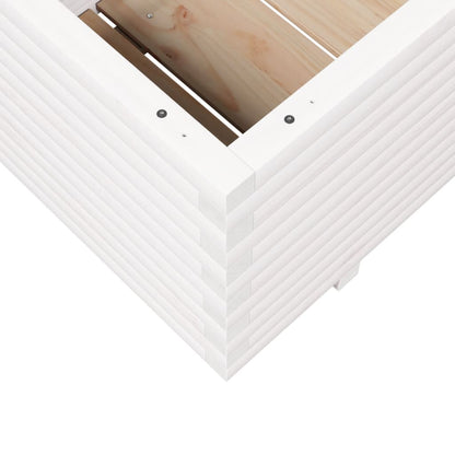 Garden Planter White 110x60x49.5 cm Solid Wood Pine