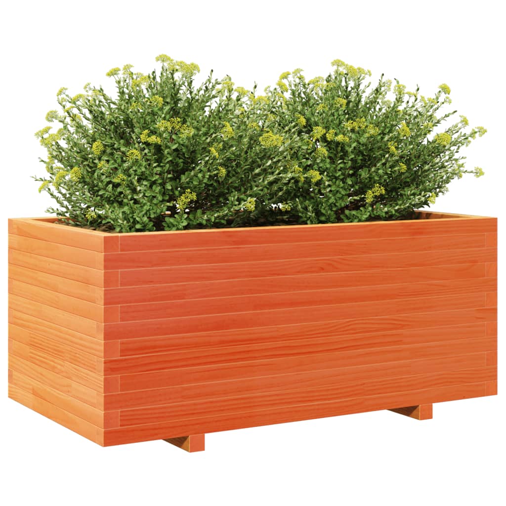 Garden Planter Wax Brown 110x60x49.5 cm Solid Wood Pine