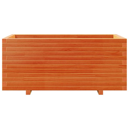 Garden Planter Wax Brown 110x60x49.5 cm Solid Wood Pine