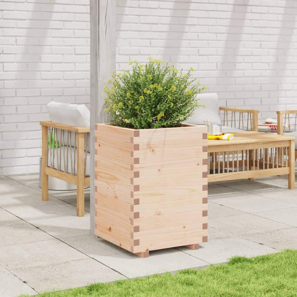 Garden Planter 50x50x72.5 cm Solid Wood Pine