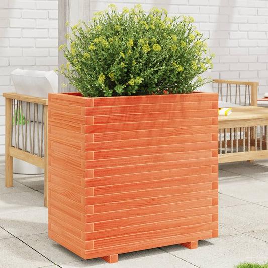 Garden Planter Wax Brown 70x40x72.5 cm Solid Wood Pine