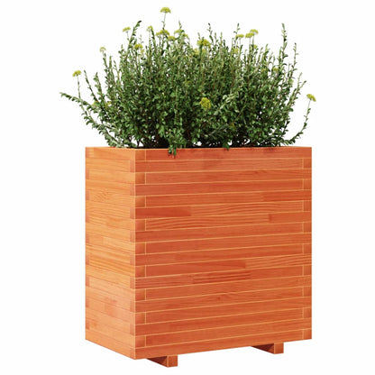 Garden Planter Wax Brown 70x40x72 cm Solid Wood Pine