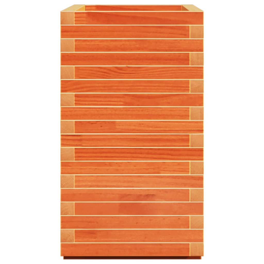 Garden Planter Wax Brown 70x40x72 cm Solid Wood Pine