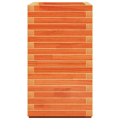 Garden Planter Wax Brown 70x40x72 cm Solid Wood Pine