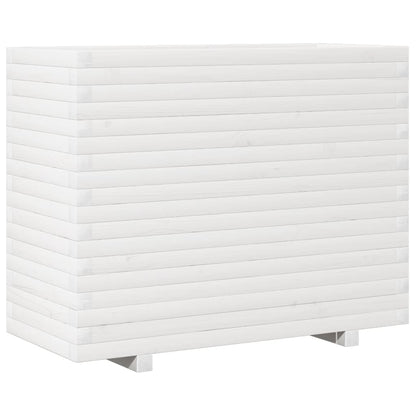 Garden Planter White 90x40x72 cm Solid Wood Pine