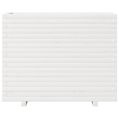 Garden Planter White 90x40x72 cm Solid Wood Pine